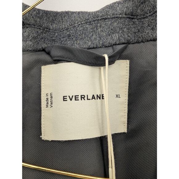 NWT Everlane Women's The Topcoat in Wool in Dark Charcoal Melange size XL - Picture 7 of 8
